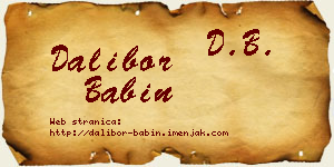 Dalibor Babin vizit kartica